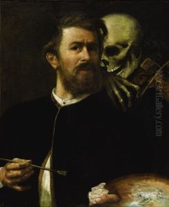 Self-portrait With Death Playing The Fiddle by Arnold Boecklin