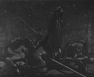 Notturno Dopo La Battaglia by Carlo Boecklin