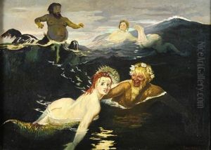 Giochi Tra Le Onde by Carlo Boecklin