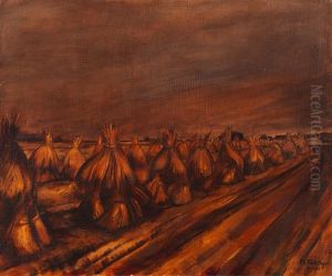 Erntefeld by Peter August Boeckstiegel