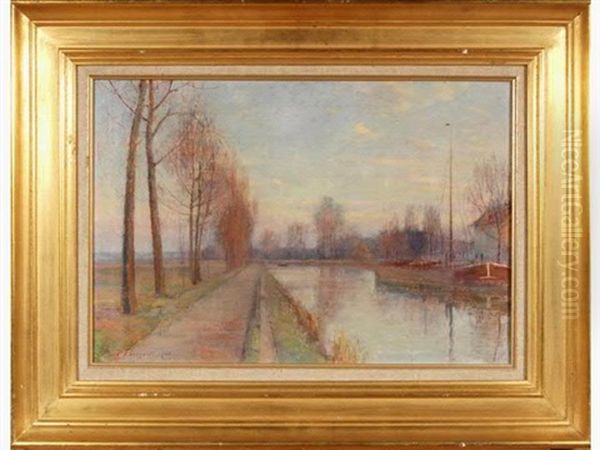 Bord Canal Et Peniche Pres De Cormontreuil - view 1