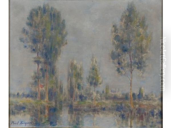 Bord De Vesle En Ete Au Bois D'amour Avec La Cathedrale De Reims Au Loin - view 1