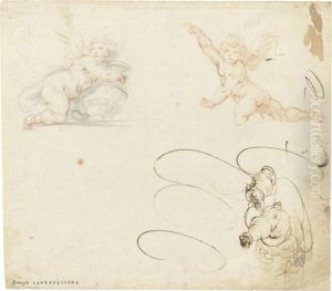 Sheet Of Studies Of Different Putti by Giovanni Alberti