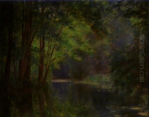Bord De Riviere En Ete: La Guenelle by Paul Bocquet