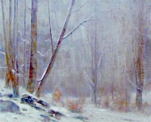 Sous-bois Sous La Neige by Paul Bocquet