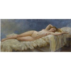 Reclining Nude by Nikolai Kornilievich Bodarevsky