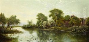 Eynesbury Church On The River Ouse by Edwin Henry Boddington