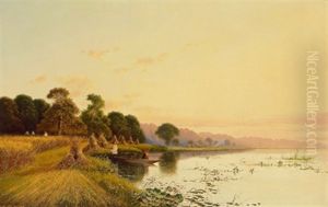 Eine Flusslandschaft by Edwin Henry Boddington