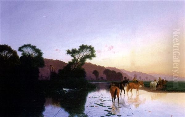 Evening At The Ford (collab. W/william Shayer) - view 1