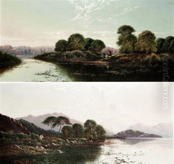 Morning Near Wallingford On The Thames (+ On The Barmouth Waters Near Dolgelly, North Wales; Pair) - view 1