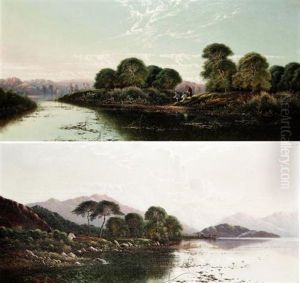 Morning Near Wallingford On The Thames (+ On The Barmouth Waters Near Dolgelly, North Wales; Pair)