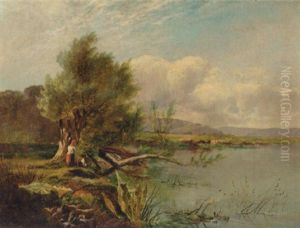Anglers By A Tranquil River Anglers By A Tranquil River