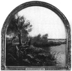 Fishing In A Pastoral Landscape Fishing In A Pastoral Landscape