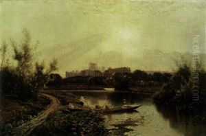 Windsor Castle From The Thames by Edwin Henry Boddington