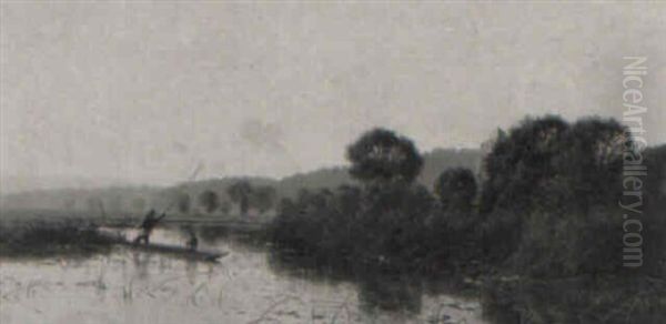River Landscapes With Anglers - view 1