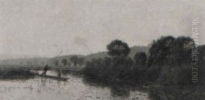 River Landscapes With Anglers