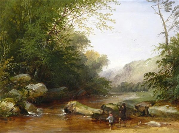 Anglers On A River; Gypsy Encampment (2 Works) - view 1