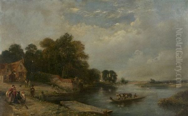 Landscape With River And Figures - view 1