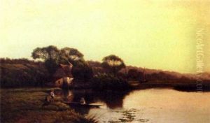 River Landscape With Figures River Landscape With Figures