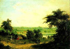 Gypsy Encampment Near A River by Henry John Boddington