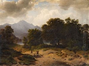A Mountainous Landscape With Shepherds