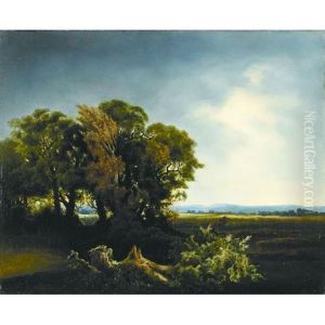 An Extensive Landscape At Dusk by Willem Bodemann