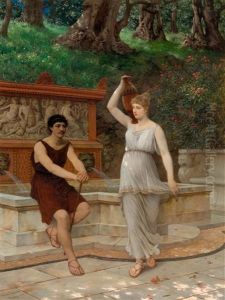 Gesprach Am Brunnen by Friedrich Bodenmuller