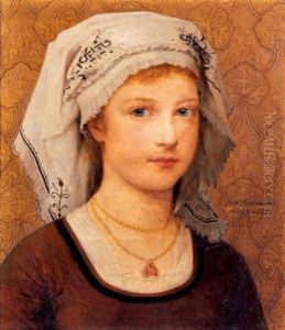 Portrait De Jeune Fille Au Foulard
