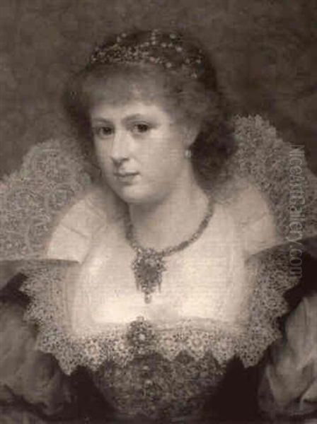Portrait Of A Lady In Sixteenth Century Dress - view 1