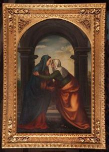 The Visitation Of St Elizabeth To The Virgin Mary by Mariotto Albertinelli