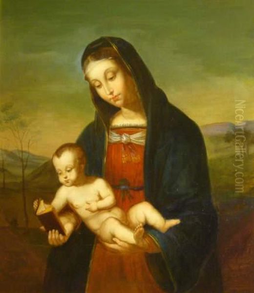 Vierge A L'enfant Dans Un Paysage - view 1