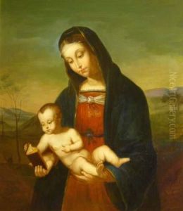 Vierge A L'enfant Dans Un Paysage by Mariotto Albertinelli