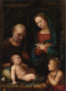 Holy Family With Saint John The Baptist by Mariotto Albertinelli