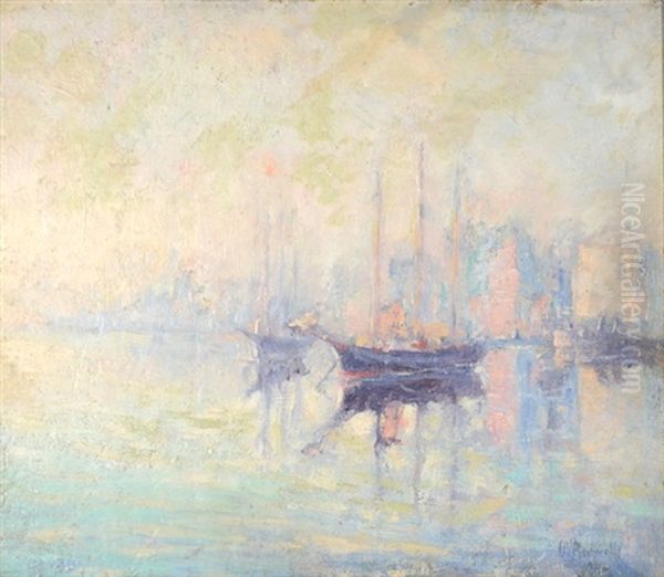 Impressionist Harbor Scene - view 1