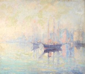 Impressionist Harbor Scene by William P. Bodwell