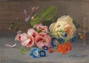 Blumenstillleben by Frants Diderik Boe