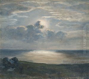 Ostseestrand Bei Vollmond by Johann Friedrich Boeck