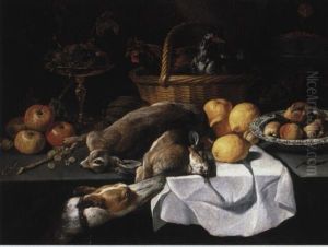 Nature Morte Aux Fruits, Poules Dans Un Panier Et Gibier Nature Morte Aux Fruits, Poules Dans Un Panier Et Gibier