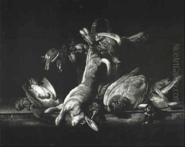 Still Life Of Dead Game On A Larder Shelf - view 1