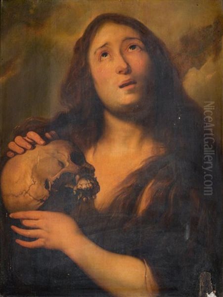 Penitent Magdalene Meditating On A Skull - view 1