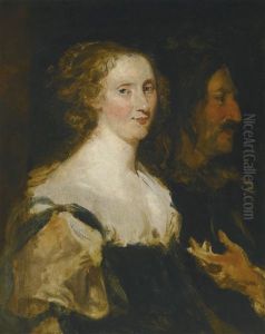 Double Portrait Of A Man And Woman, Half-length by Jan Boeckhorst