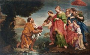 Die Auffindung Moses Durch Die Tochter Des Pharaos by Jan Boeckhorst