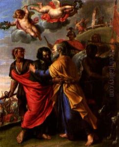 La Derniere Rencontre De Saint Pierre Et Saint Paul by Jan Boeckhorst