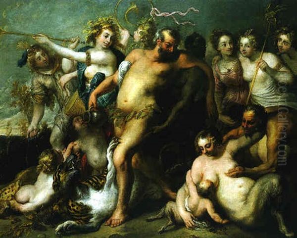 Bacchanale With Silenus And Other Revellers In A Landscape - view 1