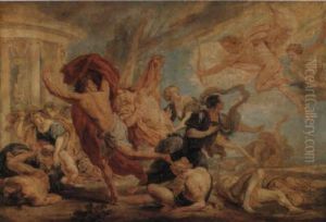 Apollo And Athene Slaughtering The Children Of Niobe