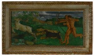 Bogenschutzen (hirschjagd) by Fritz Boehle