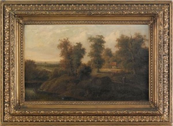Landscape With A Cottage And Figures - view 1