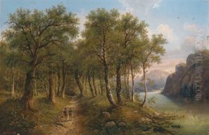 Waldlandschaft In Der Steiermark Rs. Betitelt by Eduard Boehm