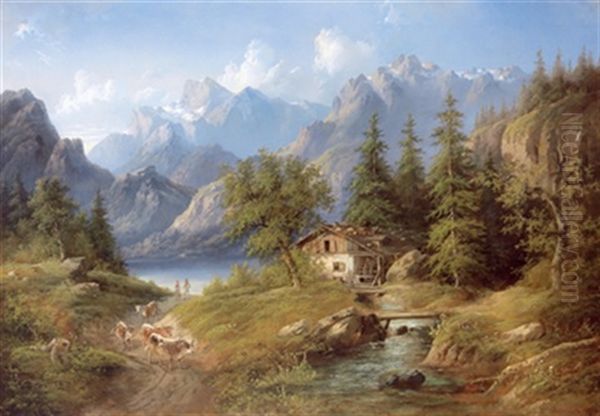 Gebirgslandschaft Aus Der Schweiz - view 1