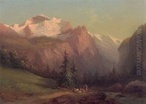 Das Lauterbrunnental Mit Blick Auf Die Jungfrau